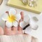White Foam Hawaiian Frangipani Artificial Plumeria Flower Hat Hair Clips